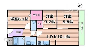 メゾン英陽【1階】の間取り