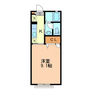 ロルカ・ルミエールB【2階】の間取り
