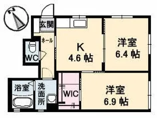カーザ アルタ【1階】の間取り