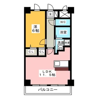 プランドールナカムラ【1階】の間取り