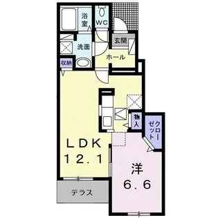 ウイッシュ B【1階】の間取り