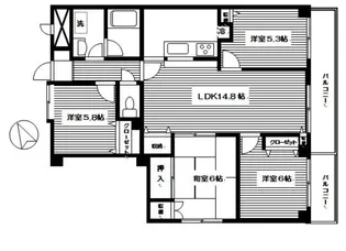クリフパレス【2階】の間取り