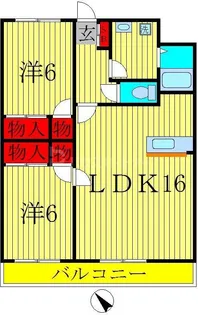 セナリオコート増尾イーストB【1階】の間取り