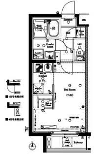 AXAS目黒祐天寺【1階】の間取り