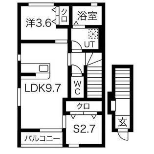 Bel Posto B【1階】の間取り