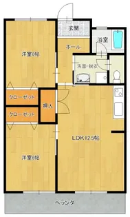 スカイコート下郡【6階】の間取り