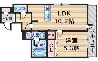 D-residence蛍池東町【3階】の間取り
