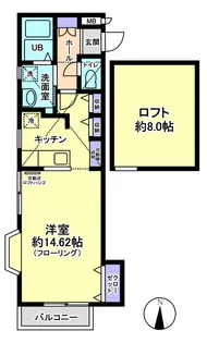ハイシックスコート【2階】の間取り