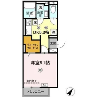 アップスD-IV【1階】の間取り