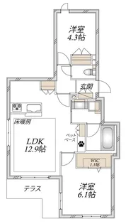 レアリゼ高井戸【1階】の間取り