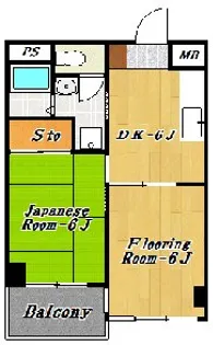 アサヒハイツ西葛西【8階】の間取り