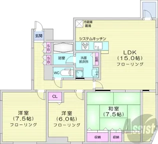 サンティパープ【10階】の間取り