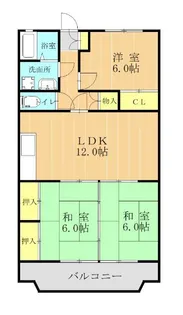 ハイムコスモスII【2階】の間取り