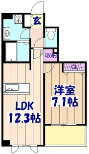 サンピタリア東船橋【4階】の間取り