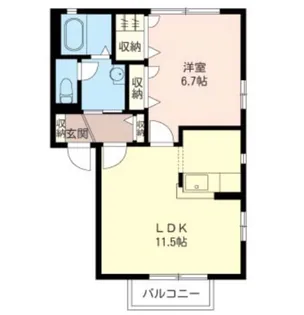 リベラルタウンG【1階】の間取り