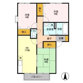 フレマリール東橋本AB【2階】の間取り