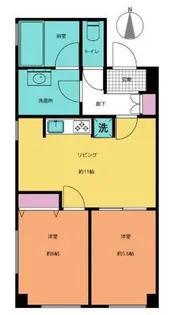 ホワイトレジデンス【5階】の間取り