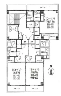 アンプルミエール【3階】の間取り