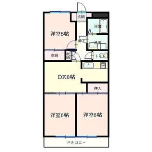 ノーブル膳棚【1階】の間取り