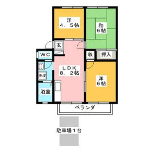 サンシティ赤坂B棟【2階】の間取り