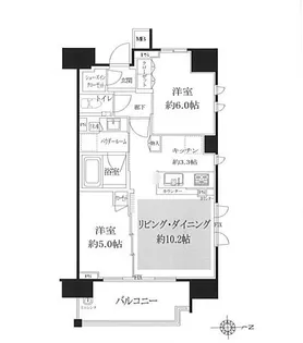 シティハウス蔵前ステーションコート【13階】の間取り