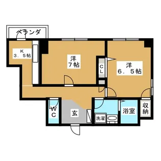 アパートメントハウスT2【3階】の間取り