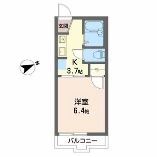 コーポ平成【2階】の間取り