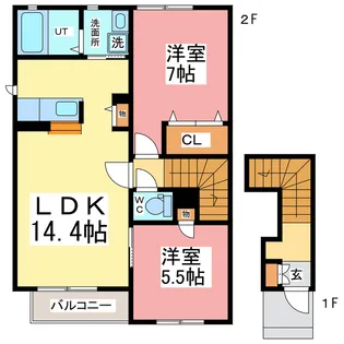 アセント城東【2階】の間取り