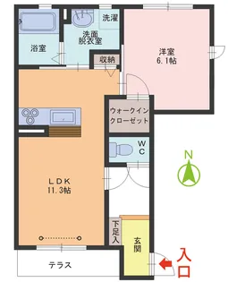 シャーメゾン アジュール【1階】の間取り