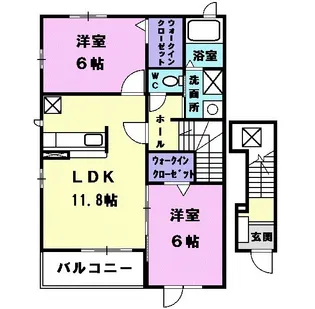 フィオーレ I【2階】の間取り