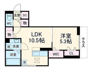 アグライア【1階】の間取り
