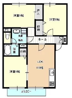 セジュールエザキ【1階】の間取り