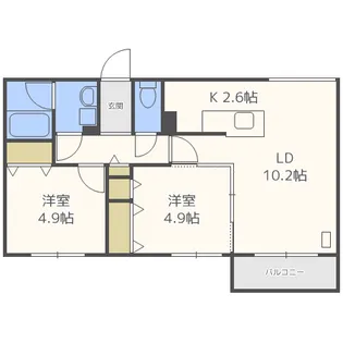 ブランシャール発寒【3階】の間取り