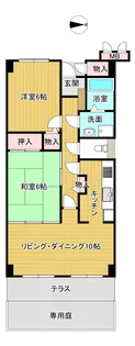サーパス後楽園【1階】の間取り