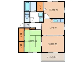 メゾン桃山C棟【2階】の間取り