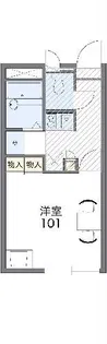 レオパレスエバーグリーン【1階】の間取り