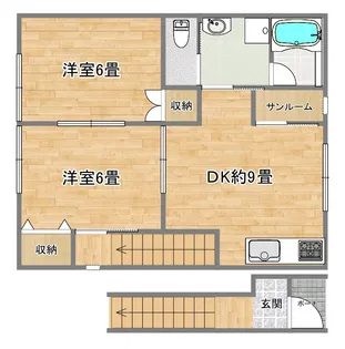 ユーアイVIII(8)【2階】の間取り
