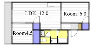 サニーガーデンハイツB棟【2階】の間取り