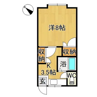 グリーンフィールド【1階】の間取り