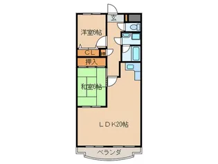 ブル-サウスマンション【2階】の間取り