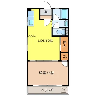 ハイツ松野【3階】の間取り