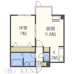 フレンドリー山の手【4階】の間取り