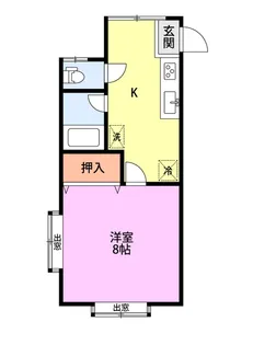 メゾンド・ソレイユ【1階】の間取り