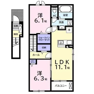 ダックテイルT&Y【2階】の間取り