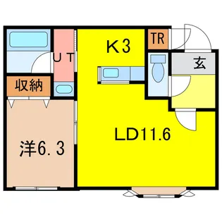 1LDKの間取り画像