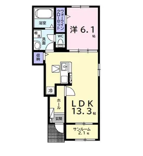 サウス ガーデン【1階】の間取り