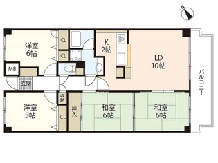 己斐本町コープマンション【10階】の間取り