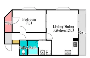 エクセレント南中央【6階】の間取り
