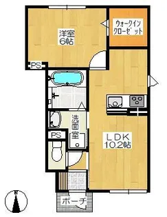 カーサ アルベレータ【1階】の間取り