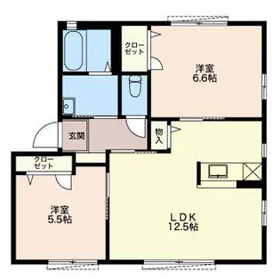 メープルタウンD【1階】の間取り